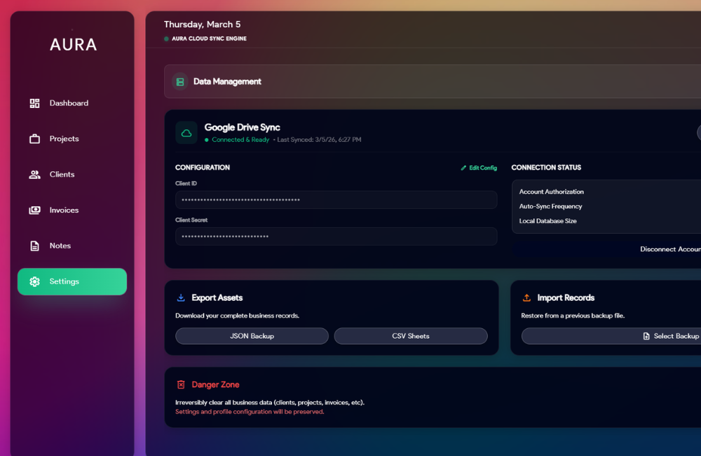 AURA Dashboard UI